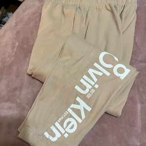 Calvin Klein Jeans Tan Sweat Pants